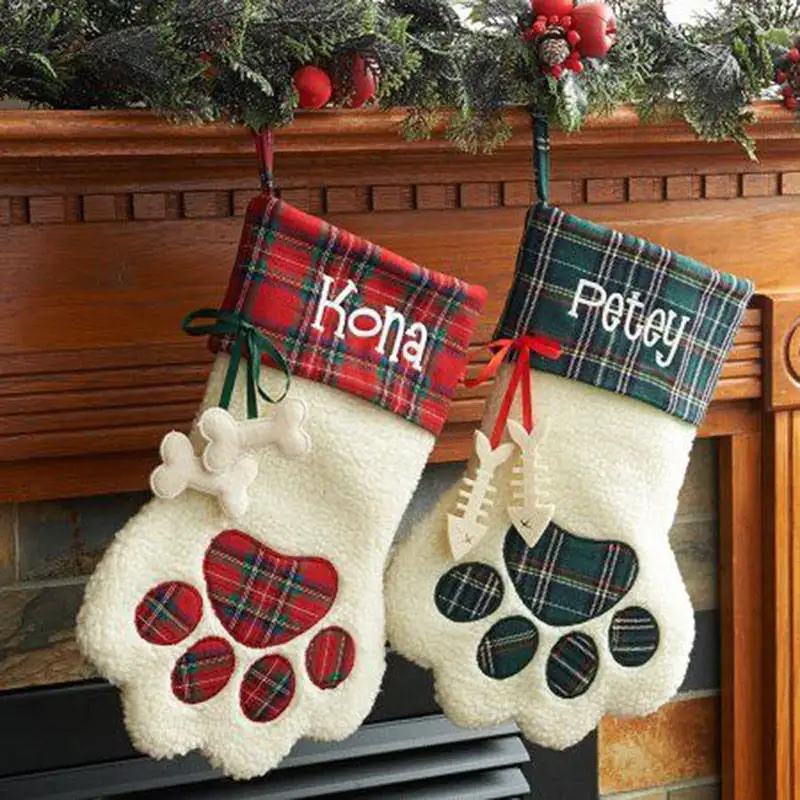 50pcs Sherpa 2 Colors Dog Paw Pet Christmas Stocking Plaid Style Blank Gift Candy Bag Tree Ornament Santa Sack
50pcs Sherpa 2 Colors Dog Paw Pet Christmas Stocking Plaid Style Blank Gift Candy Bag Tree Ornament Santa Sack