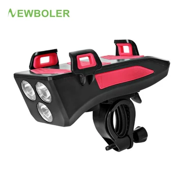 NEWBOLER 4 in 1 Bicycle Light Bike Horn Bell Phone Holder Power Bank Bicycle Flashlight Cycling Front Light MTB Bike Accessories
NEWBOLER 4 in 1 Bicycle Light Bike Horn Bell Phone Holder Power Bank Bicycle Flashlight Cycling Front Light MTB Bike Accessories