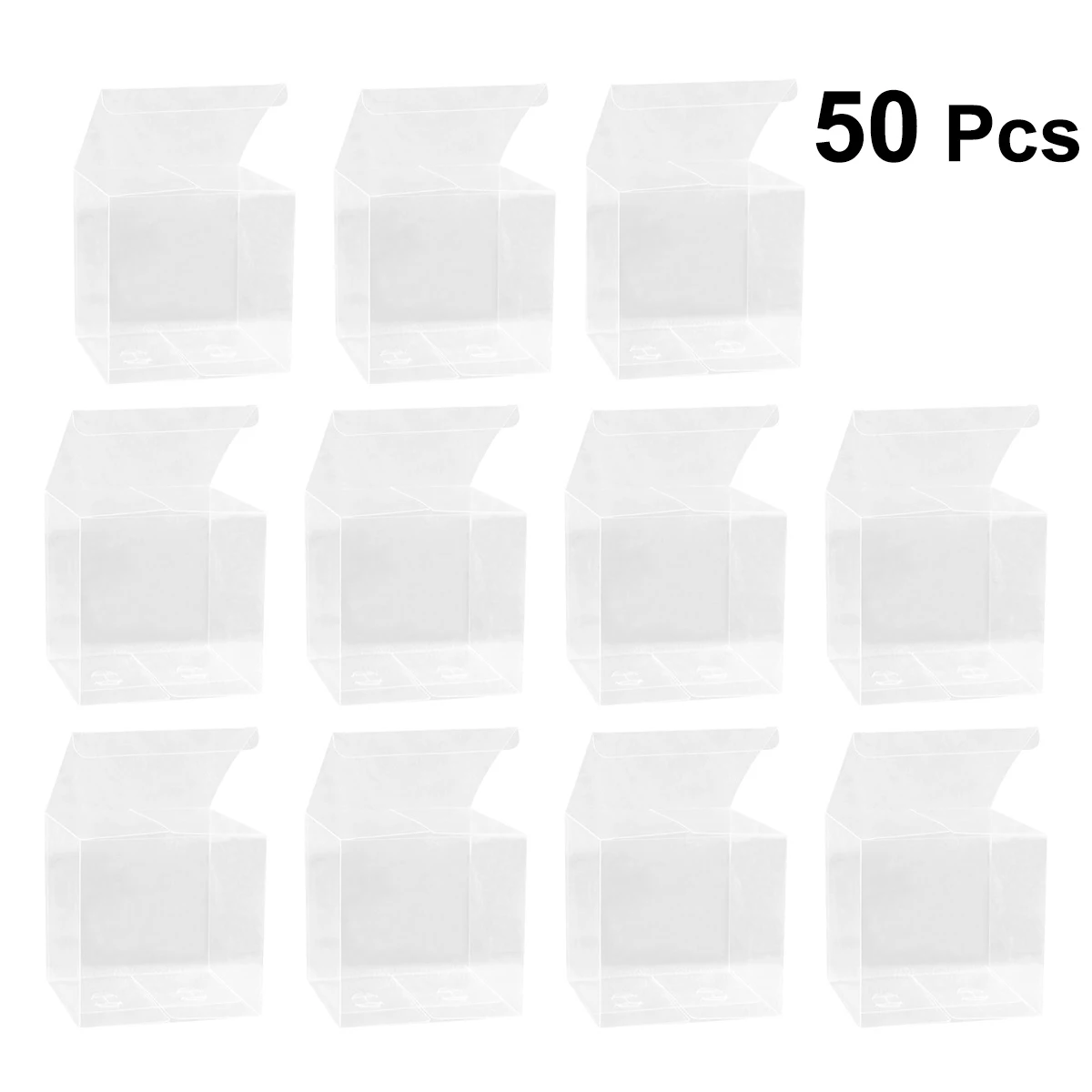 50 шт. прозрачные пластиковые коробки для подарков ПВХ упаковочная коробка