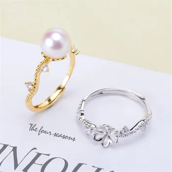 Hot Sale Pearl Ring Mountings Findings Adjustable Ring Jewelry Setting Parts Fittings Charm Accessories Silver Jewelry Making
Hot Sale Pearl Ring Mountings Findings Adjustable Ring Jewelry Setting Parts Fittings Charm Accessories Silver Jewelry Making