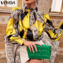 VONDA Bohemian Spring Puff Sleeve Pleated Blouses Party Blusas Femme Casual Printed Chemise Leopard Printed High Neck Women Tops
VONDA Bohemian Spring Puff Sleeve Pleated Blouses Party Blusas Femme Casual Printed Chemise Leopard Printed High Neck Women Tops