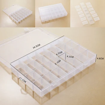 28 Grids Detachable Plastic Storage Box Storing Jewelry Bead Screw Organizer Container Thickened Reinforced Transparent+ Buckle
28 Grids Detachable Plastic Storage Box Storing Jewelry Bead Screw Organizer Container Thickened Reinforced Transparent+ Buckle
