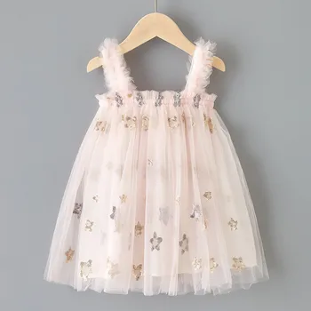 Girls Dress 1-6 Years Summer Girls Clothes Embroidered Sequin Mesh Princess Dress Children Summer Clothes Baby Girls Dress 
Girls Dress 1-6 Years Summer Girls Clothes Embroidered Sequin Mesh Princess Dress Children Summer Clothes Baby Girls Dress