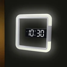 RGB Sqaure Mirror Wall Clock Hollow LED Clock Wall Mounted Clock Digital Alarm Clock Snooze Temperature Detection
RGB Sqaure Mirror Wall Clock Hollow LED Clock Wall Mounted Clock Digital Alarm Clock Snooze Temperature Detection