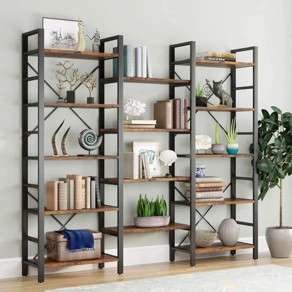 Tribesigns 3-in-1 wide 5-story bookshelf, large open bookshelf, wood and metal bookshelf
Tribesigns 3-in-1 wide 5-story bookshelf, large open bookshelf, wood and metal bookshelf