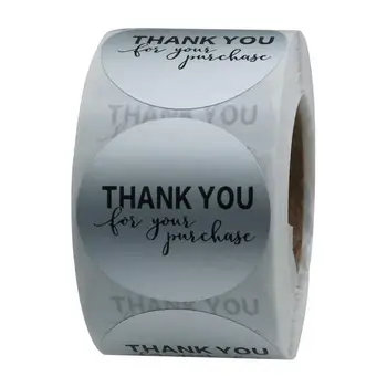 Kraft Floral Thank You Stickers - 1 inch Circle Labels / 500 Per Pack 
Kraft Floral Thank You Stickers - 1 inch Circle Labels / 500 Per Pack