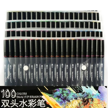 100 Color Watercolor Markers for Drawing Painting Set Professional Water Coloring Brush Pen Set Dual Tip for School Art Supplies
100 Color Watercolor Markers for Drawing Painting Set Professional Water Coloring Brush Pen Set Dual Tip for School Art Supplies