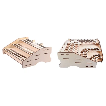 2 Set Wooden Pigment Bottles Storage Organizer Color Paints Stand Rack Holder Drawing Storage Tool, 63 Hole & 81 Hole 
2 Set Wooden Pigment Bottles Storage Organizer Color Paints Stand Rack Holder Drawing Storage Tool, 63 Hole & 81 Hole