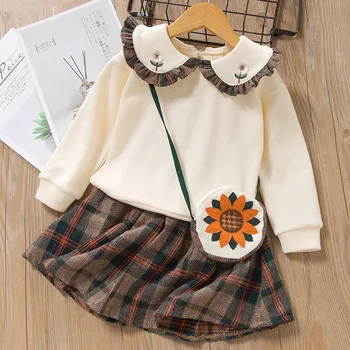 2020 Fall New Skirt Set Solid Color Lapel Printed Top + Plaid Skirt + Crossbody Bag
2020 Fall New Skirt Set Solid Color Lapel Printed Top + Plaid Skirt + Crossbody Bag