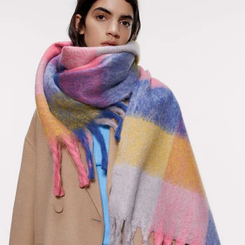 ZA Warm Long Scarf Ladies Autumn and Winter Imitation Cashmere Texture Tassel Side Decoration Casual Section Thick Scarf
ZA Warm Long Scarf Ladies Autumn and Winter Imitation Cashmere Texture Tassel Side Decoration Casual Section Thick Scarf