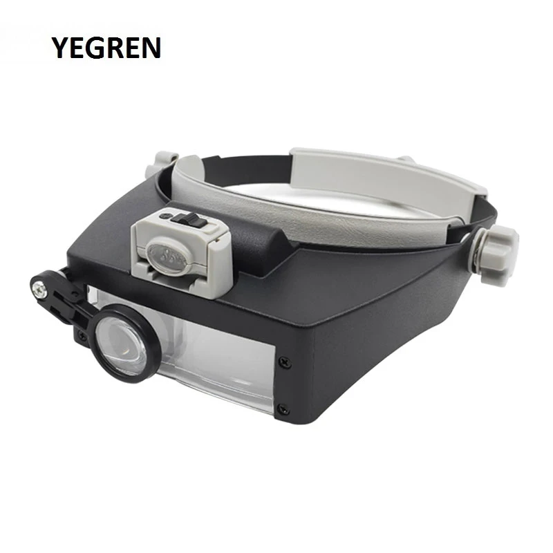 5 LED Lamp Headband Magnifier Cold Light Warm Light Magnifying Glass Head Wearing Magnifier Loupe for Reading Repairing 1.5X 11X
5 LED Lamp Headband Magnifier Cold Light Warm Light Magnifying Glass Head Wearing Magnifier Loupe for Reading Repairing 1.5X 11X