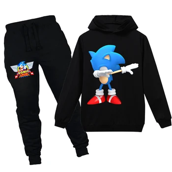 Autumn Kids Sonic Hooded Sweatshirt Pants Suit Children Casual Boys Girls Cotton Hoodies Tops Set Pullover Sportswear Suits 
Autumn Kids Sonic Hooded Sweatshirt Pants Suit Children Casual Boys Girls Cotton Hoodies Tops Set Pullover Sportswear Suits