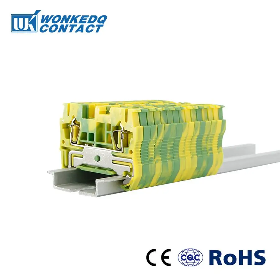 Din Rail Terminal Blocks10Pcs ST-1.5PE Connectors Return Pull Type Spring Cage Connection Ground Terminal Blocks Screwless
Din Rail Terminal Blocks10Pcs ST-1.5PE Connectors Return Pull Type Spring Cage Connection Ground Terminal Blocks Screwless