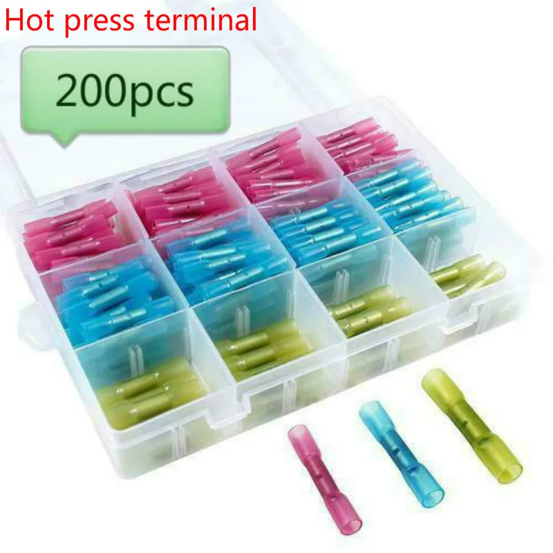 200PCS/box heat shrinkable butt sealed welding connector automotive insulated waterproof wire terminal block
200PCS/box heat shrinkable butt sealed welding connector automotive insulated waterproof wire terminal block