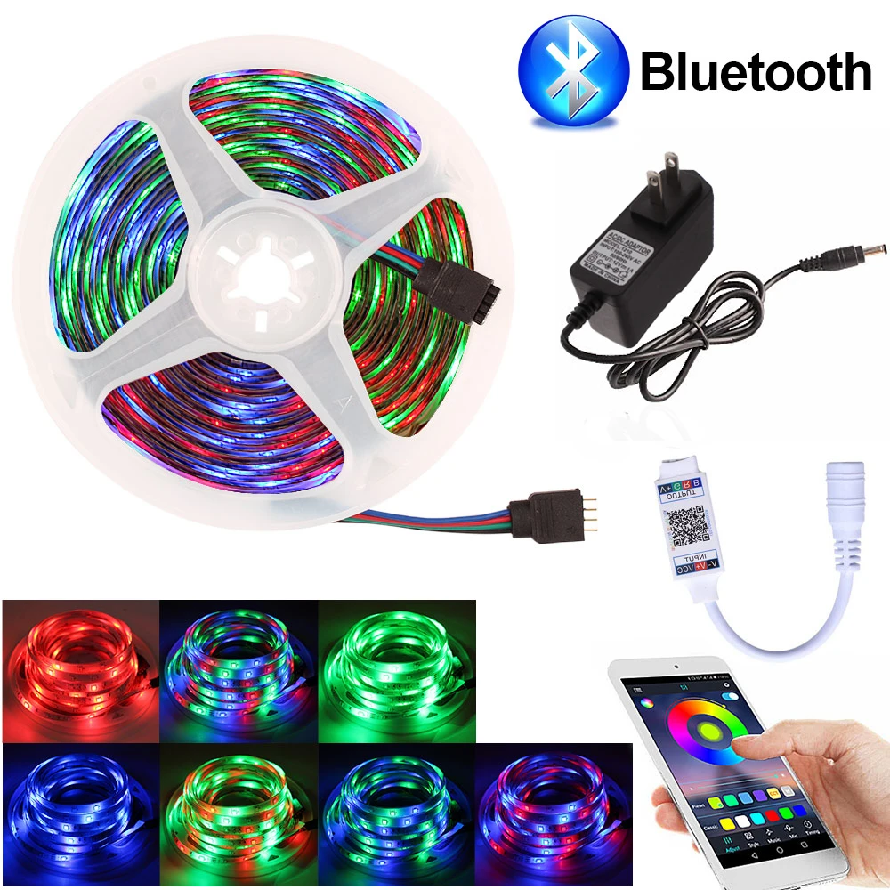 5m/10m/15m LED Strip Light with IR/Bluetooth/Music Control SMD 2835 RGB Tape Ribbon Diode Led Strips Light Flexible Stripe Lamp
5m/10m/15m LED Strip Light with IR/Bluetooth/Music Control SMD 2835 RGB Tape Ribbon Diode Led Strips Light Flexible Stripe Lamp