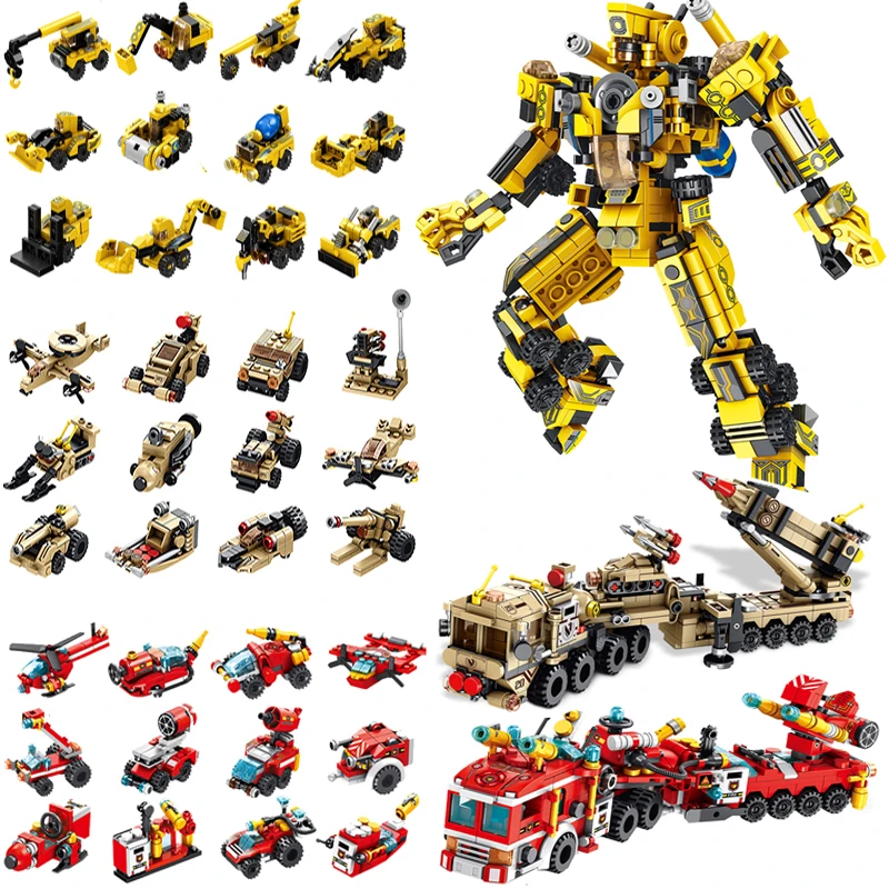 Fire trucks police cars helicopters Legoing transformaersing robot Racing Car Building Blocks Bricks Technic City Toy
Fire trucks police cars helicopters Legoing transformaersing robot Racing Car Building Blocks Bricks Technic City Toy