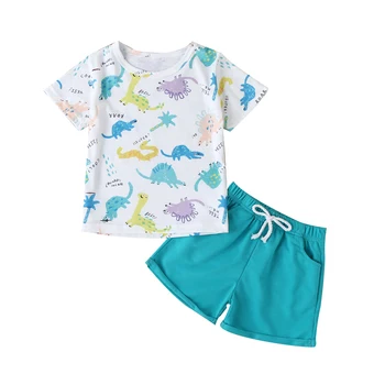 Summer Infant Baby Boys 1T-5T Clothes Sets Animal Print Short Sleeve T Shirts Tops+Blue Shorts 2pcs
Summer Infant Baby Boys 1T-5T Clothes Sets Animal Print Short Sleeve T Shirts Tops+Blue Shorts 2pcs