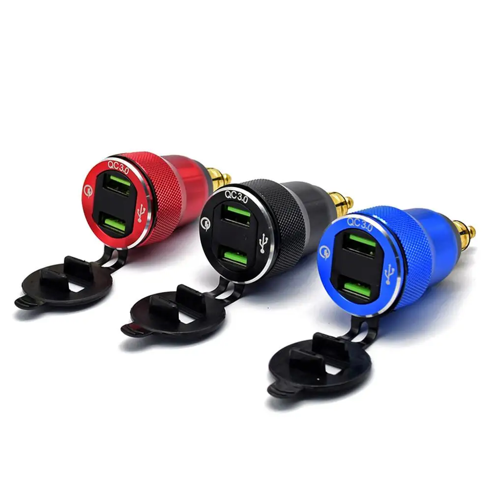 Quick Charge 3.0 Dual USB Motorcycle Charger Plug Socket Cigarette Lighter Adapter LED Display For BMW F800GS R1250GS R1200GS |