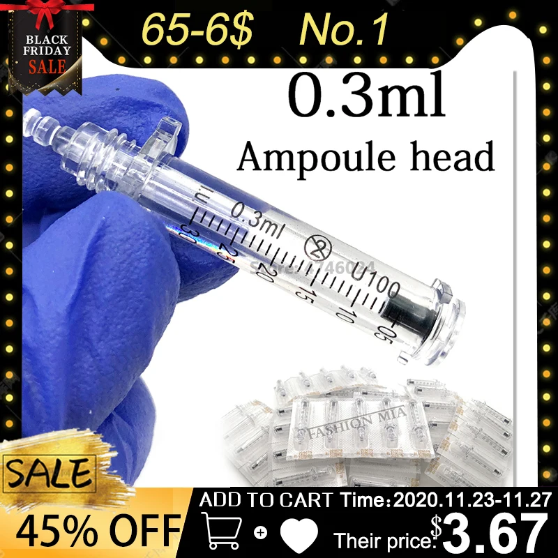 Noninvasive Nebulizer Disposable 0.3ML Syringe Ampoule Head Needle For Hyaluron Pen Meso Injection Gun Anti-wrinkle Lip Filling
Noninvasive Nebulizer Disposable 0.3ML Syringe Ampoule Head Needle For Hyaluron Pen Meso Injection Gun Anti-wrinkle Lip Filling