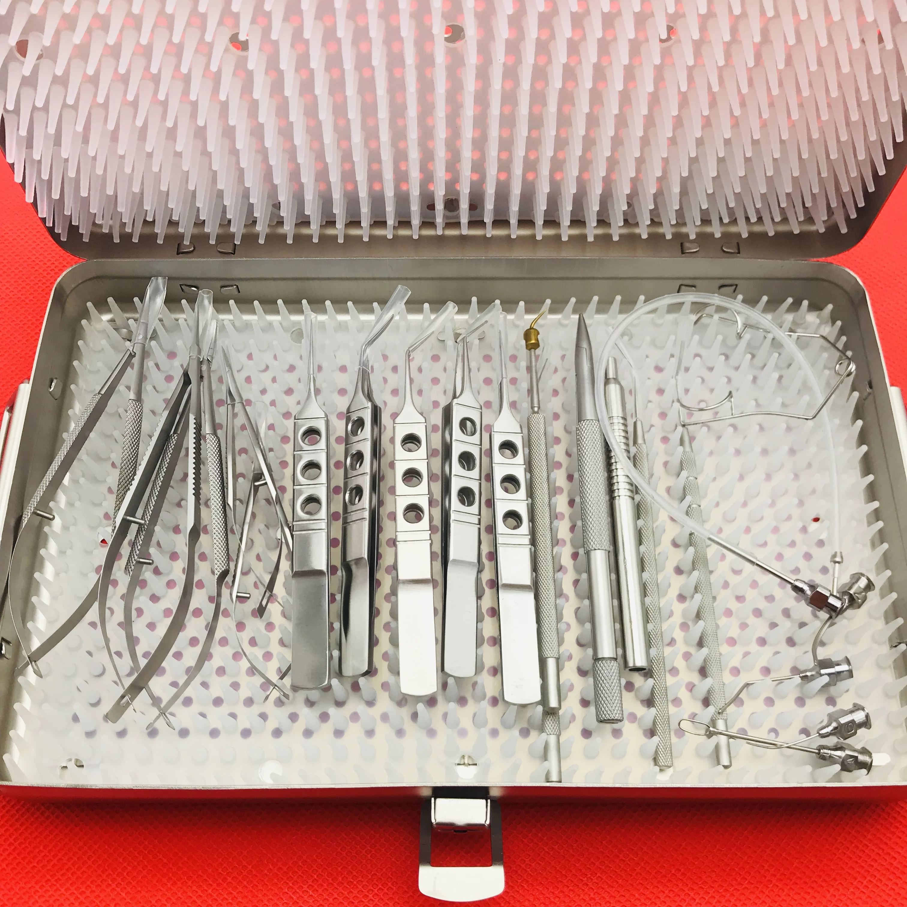 New 21PCS Titanium Cataract Set Eye with sterilization tray box cas double level Ophthalmic Surgical Instruments
New 21PCS Titanium Cataract Set Eye with sterilization tray box cas double level Ophthalmic Surgical Instruments