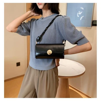 New Vintage Long Shoulder-Bags For Women 2020 Trend Solid-Color Simple Female Baguette-Bag Pu Leather Ladies Hasp Flap-Bag
New Vintage Long Shoulder-Bags For Women 2020 Trend Solid-Color Simple Female Baguette-Bag Pu Leather Ladies Hasp Flap-Bag