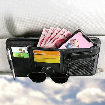Car Sun Visor Storage Box PU Leather Multi-Function Card Sunglasses Sunglasses Pen Tool Cash Clip Interior Car Accessories
Car Sun Visor Storage Box PU Leather Multi-Function Card Sunglasses Sunglasses Pen Tool Cash Clip Interior Car Accessories