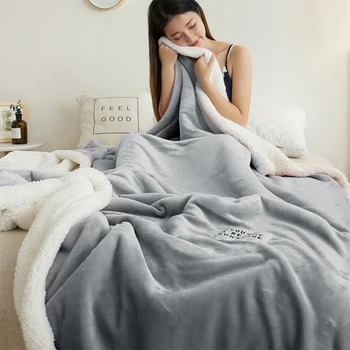 Plush Blanket Warm Blanket Super Soft Double-Deck Flannel+Wool Home Winter Christmas Gift Flannel Wool Blanket Faux Fur Bed
Plush Blanket Warm Blanket Super Soft Double-Deck Flannel+Wool Home Winter Christmas Gift Flannel Wool Blanket Faux Fur Bed