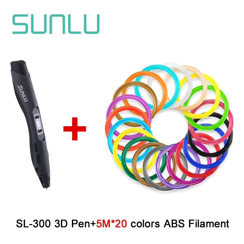 SUNLU SL300 3DPrinting Pen with 1.75mm ABS PLA Smart 3d drawing pens with Filament LED Display for the Kids gifts birthday gift
SUNLU SL300 3DPrinting Pen with 1.75mm ABS PLA Smart 3d drawing pens with Filament LED Display for the Kids gifts birthday gift