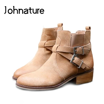 Johnature Retro Genuine Leather 2020 New Autumn Women Shoes Platform Boots Pointed Toe Sewing Buckle Strap Handmade Ankle Boots
Johnature Retro Genuine Leather 2020 New Autumn Women Shoes Platform Boots Pointed Toe Sewing Buckle Strap Handmade Ankle Boots