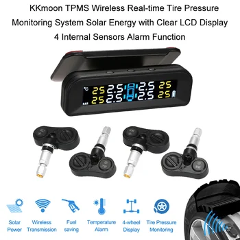 KKMOON TPMS Tire Pressure Monitoring System 4 Internal Sensors Alarm Function Wireless Solar Energy LCD Display
KKMOON TPMS Tire Pressure Monitoring System 4 Internal Sensors Alarm Function Wireless Solar Energy LCD Display