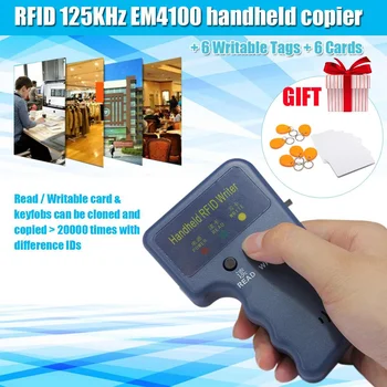 Safurance RFID Handheld ID Card Copier Duplicator Programmer Reader+6pcs Rewritable ID Keyfobs Tags Cards+6Keys 125KHz EM4100
Safurance RFID Handheld ID Card Copier Duplicator Programmer Reader+6pcs Rewritable ID Keyfobs Tags Cards+6Keys 125KHz EM4100