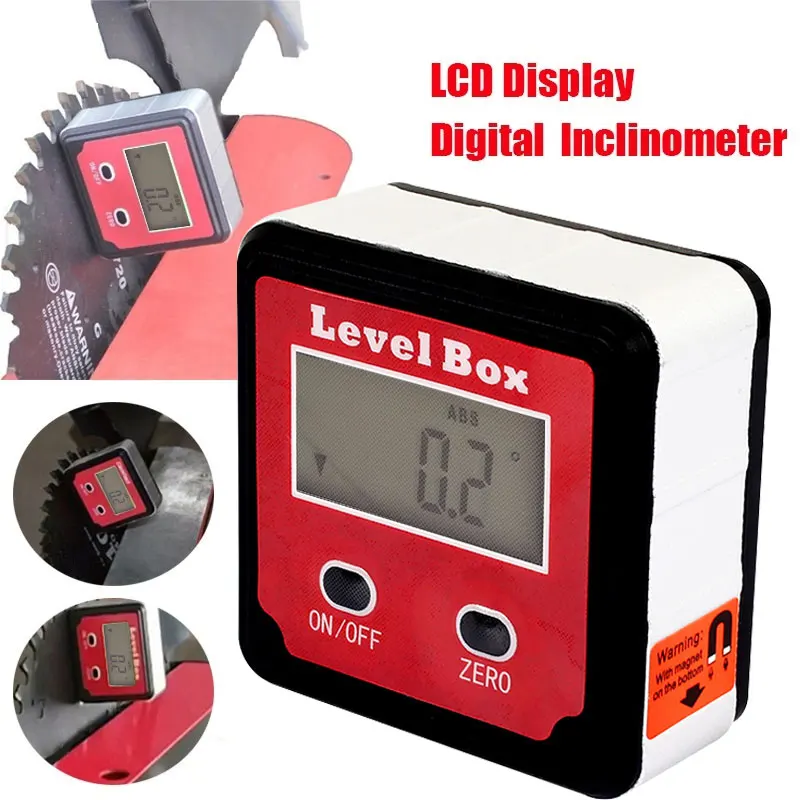 Angle Measuring Ruler Red Multifunctional Student Protractor Digital Inclinometer Level Metalworking ABS Slope Meter
Angle Measuring Ruler Red Multifunctional Student Protractor Digital Inclinometer Level Metalworking ABS Slope Meter