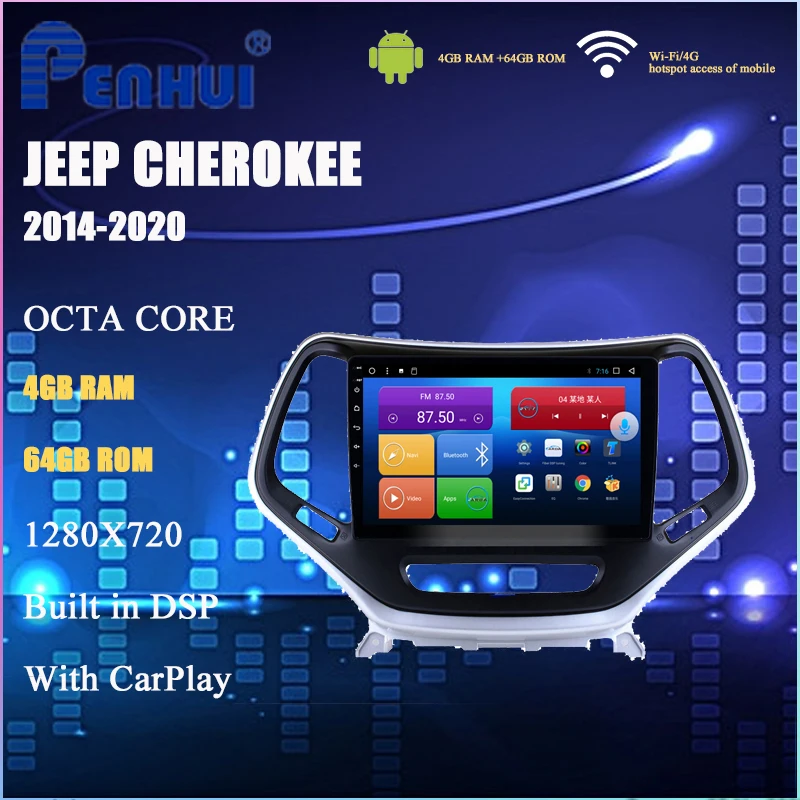 Car DVD For Jeep Cherokee ( 2014-2020 ) Car Radio Multimedia Video Player Navigation GPS Android10.0 Double Din
Car DVD For Jeep Cherokee ( 2014-2020 ) Car Radio Multimedia Video Player Navigation GPS Android10.0 Double Din