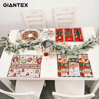 4pcs Arrivals New Christmas Home Decorations Knitted Cloth Placemats Knitted Table Mats Tablecloths Old Man Small Tree Placemats 
4pcs Arrivals New Christmas Home Decorations Knitted Cloth Placemats Knitted Table Mats Tablecloths Old Man Small Tree Placemats