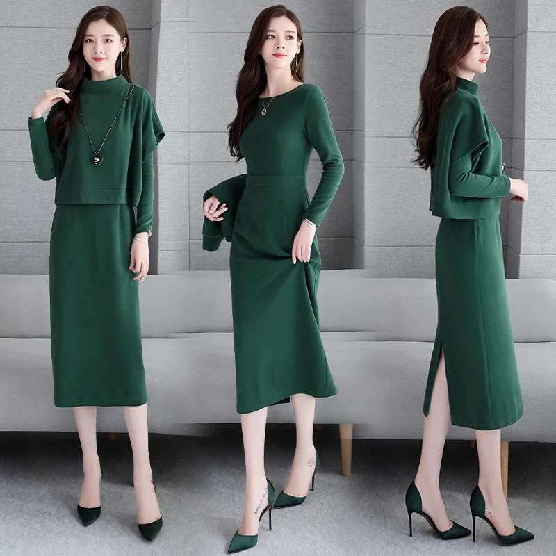 Fashion Stand Collar Long Sleeve Versatile Simple Pullover Two-Piece Autumn 2019 Solid Color
Fashion Stand Collar Long Sleeve Versatile Simple Pullover Two-Piece Autumn 2019 Solid Color