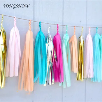 Wholesale 5pcs/set 12*35cm Foil Tassel Garland Tissue Paper Bunting Birthday Wedding Baby Shower Party Favor Decoration Supplies 
Wholesale 5pcs/set 12*35cm Foil Tassel Garland Tissue Paper Bunting Birthday Wedding Baby Shower Party Favor Decoration Supplies