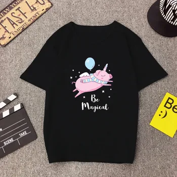 Unicorn Cute Pig Kawaii Animal Flying Women Black T Shirt Harajuku Korean Tops Streetwear Camiseta Mujer Vintage Aesthetic Tees
Unicorn Cute Pig Kawaii Animal Flying Women Black T Shirt Harajuku Korean Tops Streetwear Camiseta Mujer Vintage Aesthetic Tees