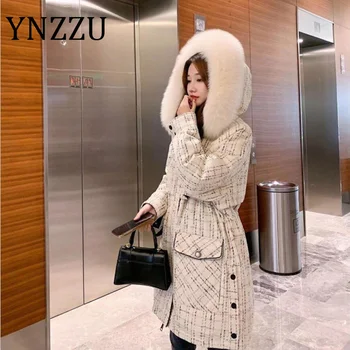 YNZZU Korean Style Houndstooth with Large Natural Fox Fur Collar Hooded Warm Women's Down Jacket 2020 Winter Outwears A1630
YNZZU Korean Style Houndstooth with Large Natural Fox Fur Collar Hooded Warm Women's Down Jacket 2020 Winter Outwears A1630