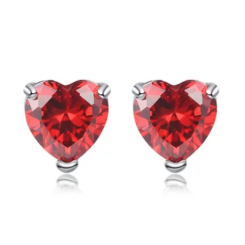 Fashion Popular Garnet Red Zircon Heart Stud Earrings Simple Personality Jewelry Accessories Exquisite Birthday Gifts For Women
Fashion Popular Garnet Red Zircon Heart Stud Earrings Simple Personality Jewelry Accessories Exquisite Birthday Gifts For Women