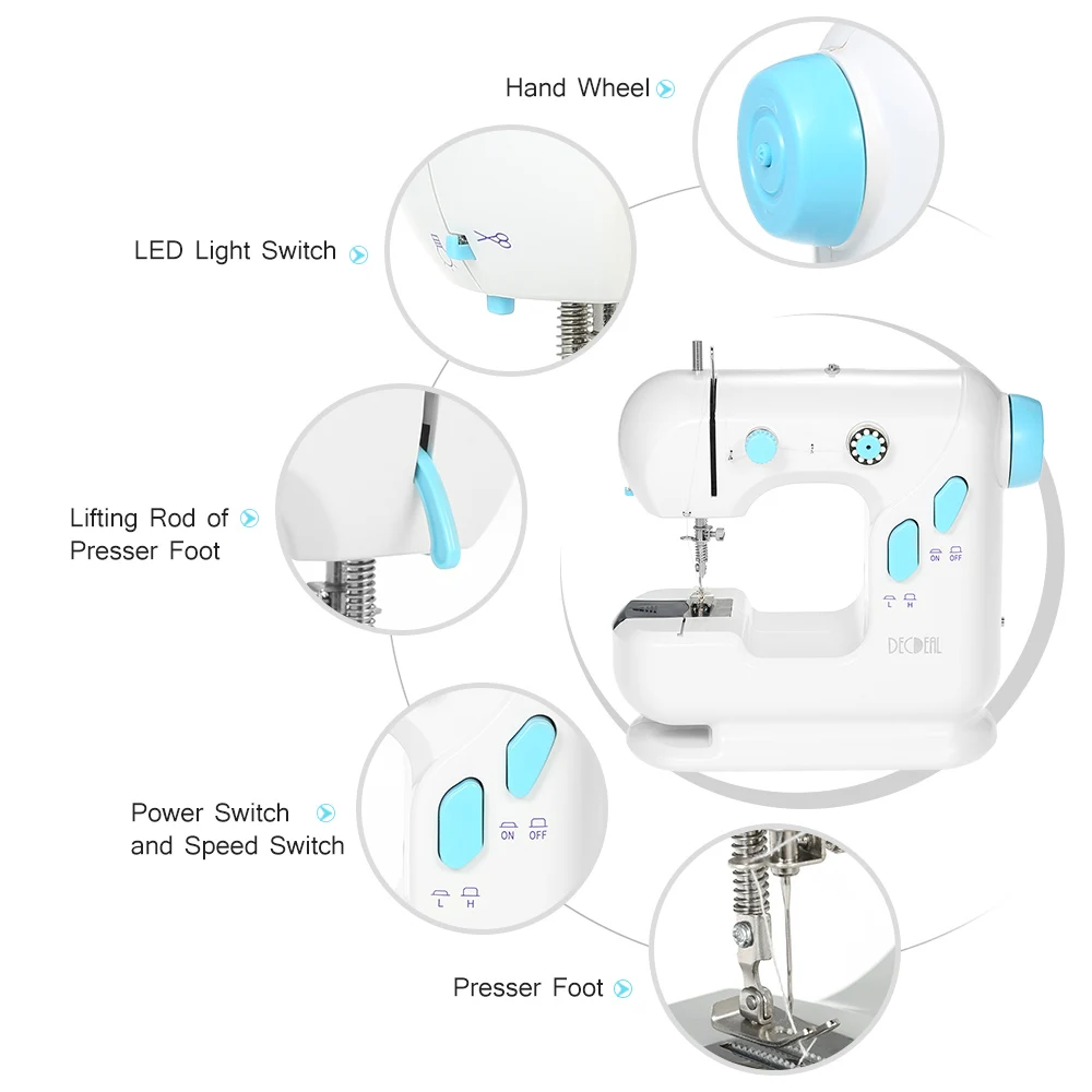 Multifunction Electric Household Sewing Machine Mini Sewing Machine LED Light Dual Speed Foot Pedal Replaceable Presser Foot
Multifunction Electric Household Sewing Machine Mini Sewing Machine LED Light Dual Speed Foot Pedal Replaceable Presser Foot
