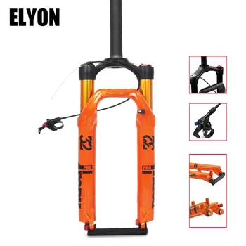 ELYON Mountain Bikes Fork Straight Tube 27-29inch Magnesium Alloy Disc Brake Oil And Gas Line-control Rock Damping/No Damping 
ELYON Mountain Bikes Fork Straight Tube 27-29inch Magnesium Alloy Disc Brake Oil And Gas Line-control Rock Damping/No Damping