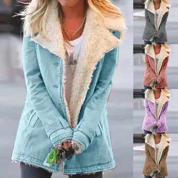 Womens Coat Autumn Winter Thick Plush Jackets Women Lapel Collar Quilted Coat Oversized Jacket Coat Women Quilt Coats Outwear
Womens Coat Autumn Winter Thick Plush Jackets Women Lapel Collar Quilted Coat Oversized Jacket Coat Women Quilt Coats Outwear