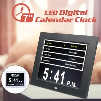 7 inch LED Dementia Digital Calendar Day/Week/Month/Year Clock Stand Photo Frame Large Wall Clock Calendar Alarm Day/Night Mode
7 inch LED Dementia Digital Calendar Day/Week/Month/Year Clock Stand Photo Frame Large Wall Clock Calendar Alarm Day/Night Mode