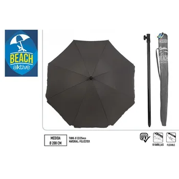 Umbrella for garden with sunscreen-200 cm diameter Gray
Umbrella for garden with sunscreen-200 cm diameter Gray