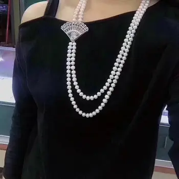 Double strands 7-8 mm natural south sea white pearl necklace 24 "26 "
Double strands 7-8 mm natural south sea white pearl necklace 24 "26 "