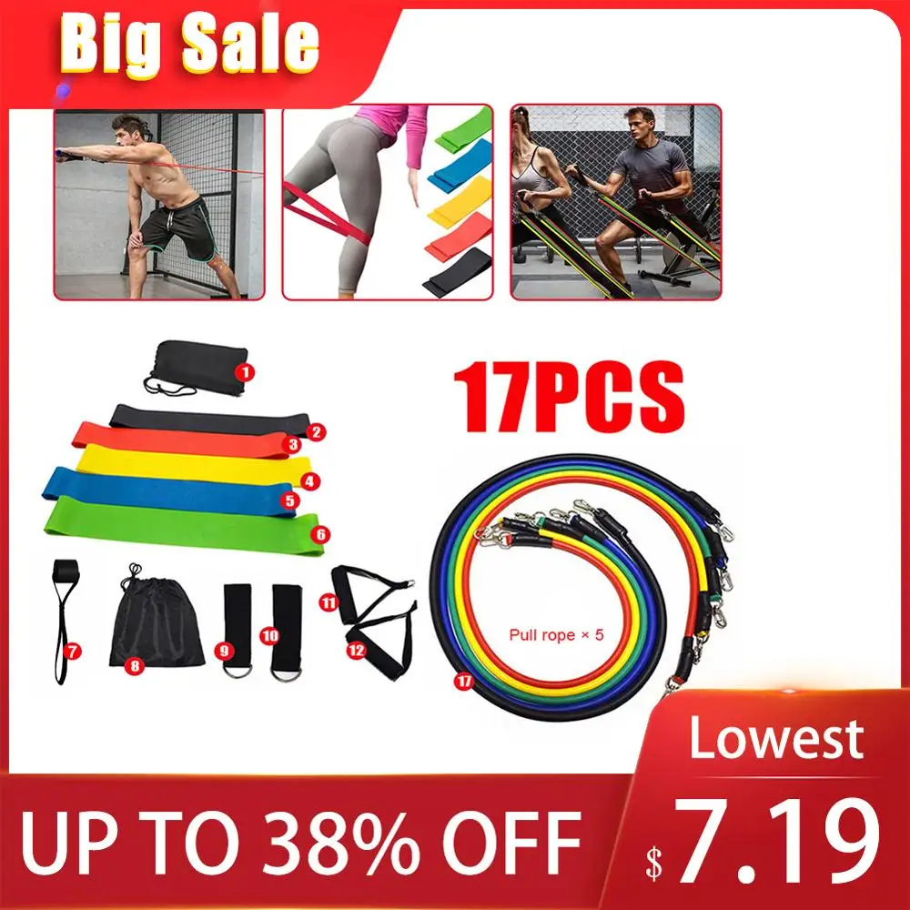 17pcs Multi-Function Elastique Sport Musculation Yoga Pull Rope Resistance Bands Fitness Training Belt Elastic Exercise Crossfit
17pcs Multi-Function Elastique Sport Musculation Yoga Pull Rope Resistance Bands Fitness Training Belt Elastic Exercise Crossfit