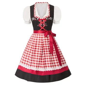 Women A Line Dresses 3pcs Set German Bavarian Oktoberfest Costumes Dress + Apron Clubwear Casual Retro Evening Party Flare Dress
Women A Line Dresses 3pcs Set German Bavarian Oktoberfest Costumes Dress + Apron Clubwear Casual Retro Evening Party Flare Dress