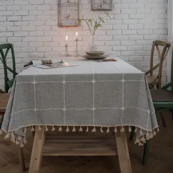 Nordic Full Version of The Grid Imitation Cotton Linen Embroidered Fringed Lace Rectangular Coffee Table Tablecloth
Nordic Full Version of The Grid Imitation Cotton Linen Embroidered Fringed Lace Rectangular Coffee Table Tablecloth
