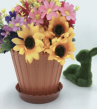 Resin Plastic Flowerpot With Tray Garden Plants Flower Pot Plastic Nursery Pots for Succulent plants
Resin Plastic Flowerpot With Tray Garden Plants Flower Pot Plastic Nursery Pots for Succulent plants