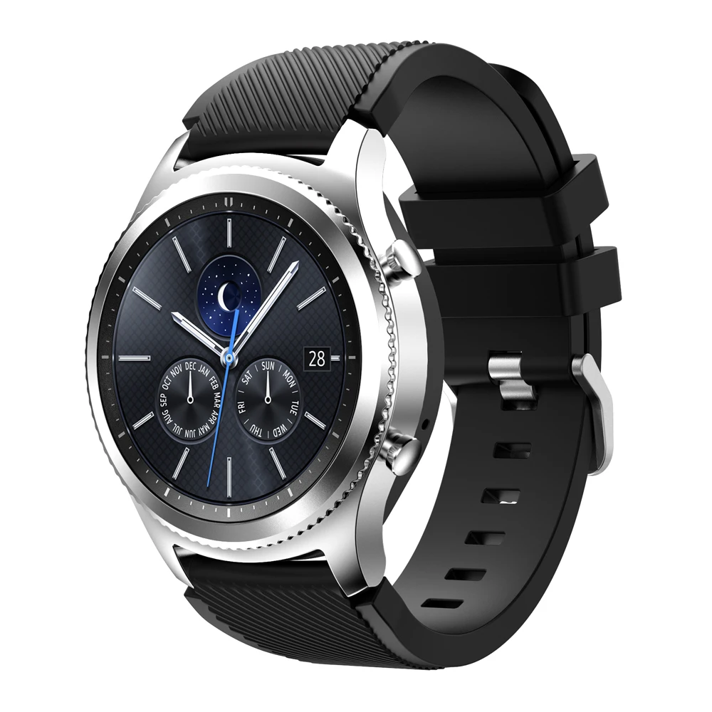 Ремешок силиконовый для Samsung Galaxy Watch 3/46 мм/42 мм/active 2/46 Gear s3 Frontier/S2/Sport браслет Huawei GT